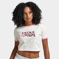 Unlike Humans Women's Wave Slim T-Shirt / Tofu