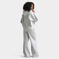 Unlike Humans Women's Bubble Full Zip Hoodie / Light Grey Marl