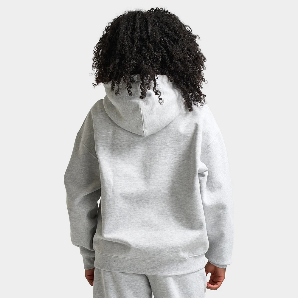 Unlike Humans Women's Bubble Full Zip Hoodie / Light Grey Marl