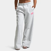 Unlike Humans Women's Bubble Wide Leg Joggers / Light Grey Marl