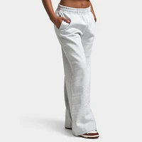 Unlike Humans Women's Bubble Wide Leg Joggers / Light Grey Marl
