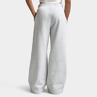 Unlike Humans Women's Bubble Wide Leg Joggers / Light Grey Marl