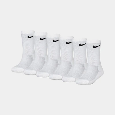 Nike Children's Peformance Basic 6PK Crew Socks / White