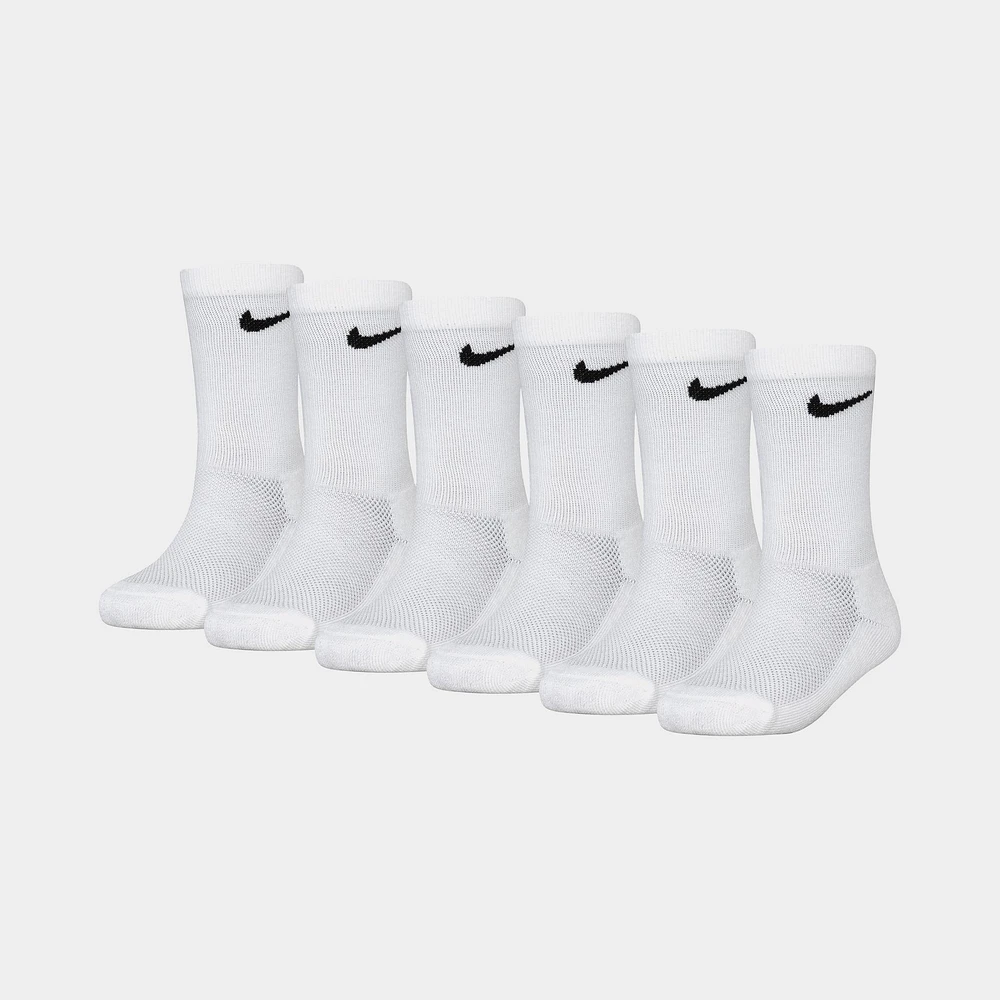 Nike Children's Mesh & Cushioned Crew Socks (6 Pack) / White