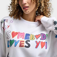 Mayfair x @iscreamcolour Women's Somebody Loves You Crewneck / White