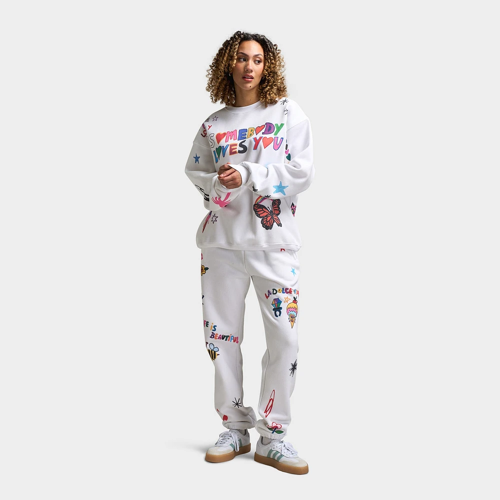 Mayfair x @iscreamcolour Women's Somebody Loves You Sweatpants / White