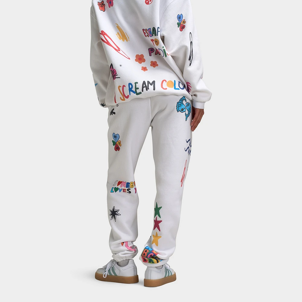 Mayfair x @iscreamcolour Women's Somebody Loves You Sweatpants / White