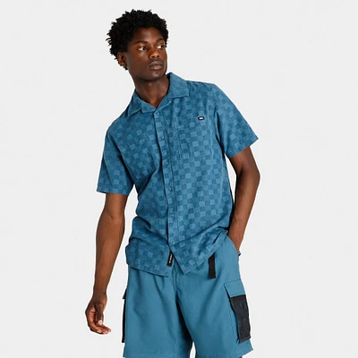 Vans Pavelski Checkerboard Buttondown Corduroy Shirt / Teal