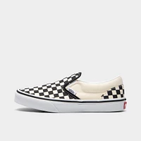 Vans Juniors' Checkerboard Classic Slip-On Black / White