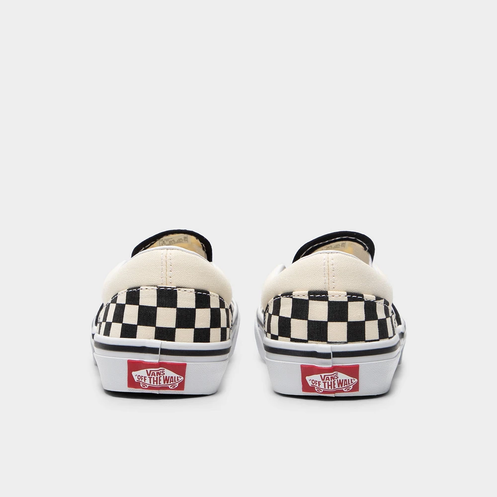 Vans Juniors' Checkerboard Classic Slip-On Black / White