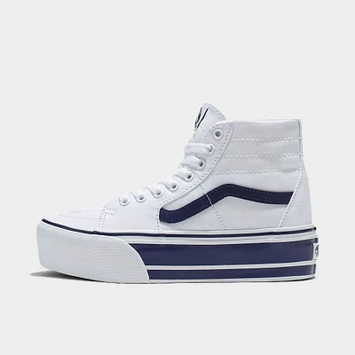 Vans Women's Sk8-Hi Tapered Stackform Sport Stripes Navy / True White