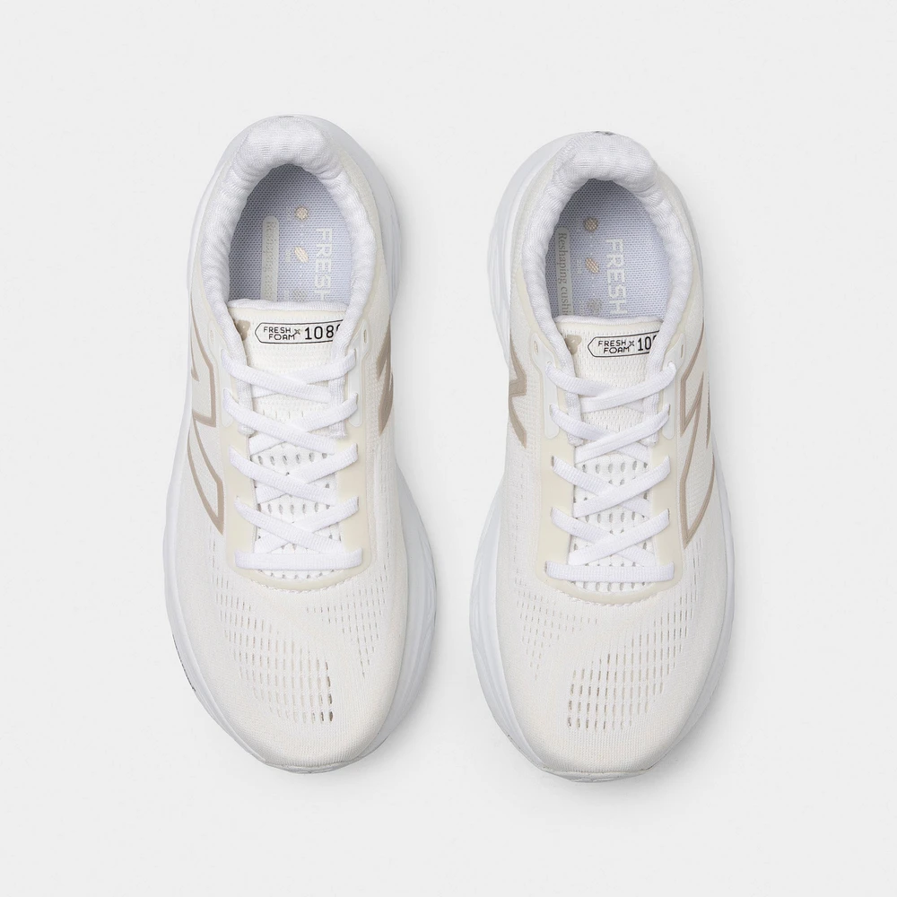New Balance Women's Fresh Foam x 1080v14 White / Metallic Gold