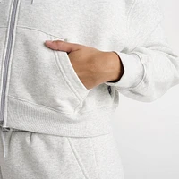New Balance Women's Linear Crop Full Zip Hoodie / Black
