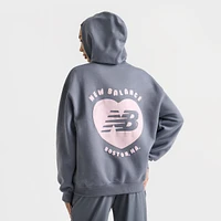 New Balance Women's Bubble Heart Hoodie / Dark Arctic