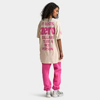 Mayfair Women's It Costs $0 Oversized Tee / Cream