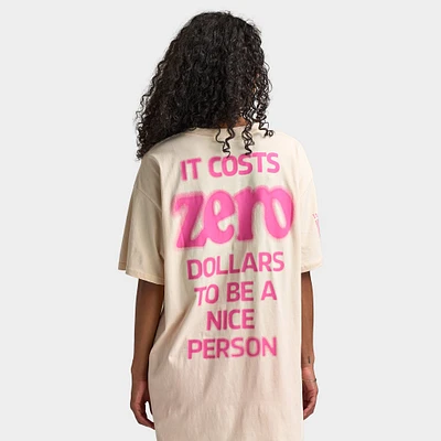 Mayfair Women's It Costs $0 Oversized Tee / Cream