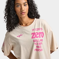 Mayfair Women's It Costs $0 Oversized Tee / Cream