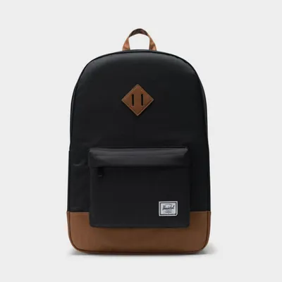 Herschel Supply Co. Heritage Backpack Black / Tan Synthetic Leather