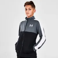 Under Armour Junior Boys’ Colorblock Knit Tracksuit Black / White