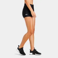 Under Armour Women’s HeatGear Mid-Rise Shorts Black / White