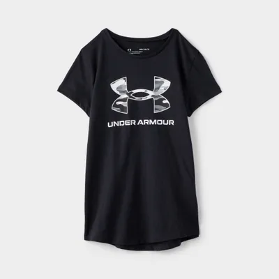 Under Armour Junior Girls' Sportstyle Graphic T-shirt Black / White