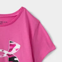 Under Armour Junior Girls' Sportstyle Graphic T-shirt Pink Edge / White