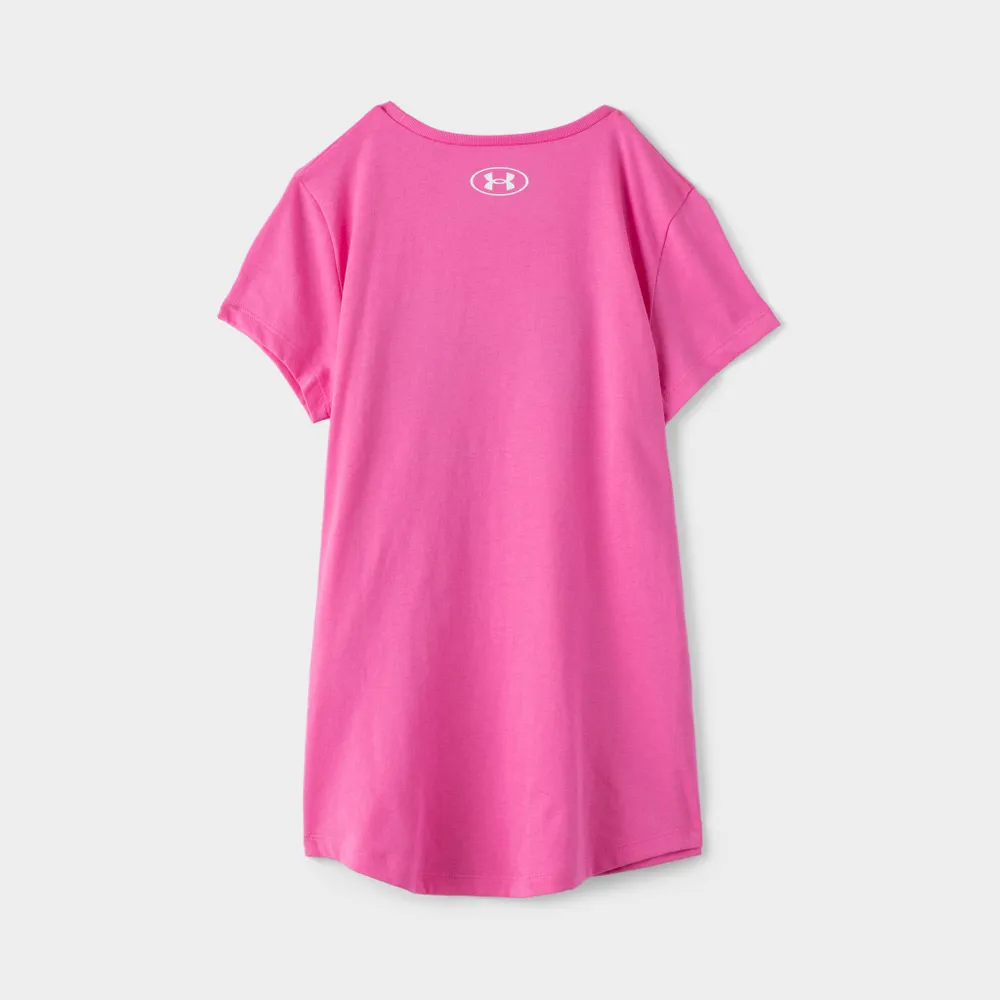 Under Armour Junior Girls' Sportstyle Graphic T-shirt Pink Edge / White