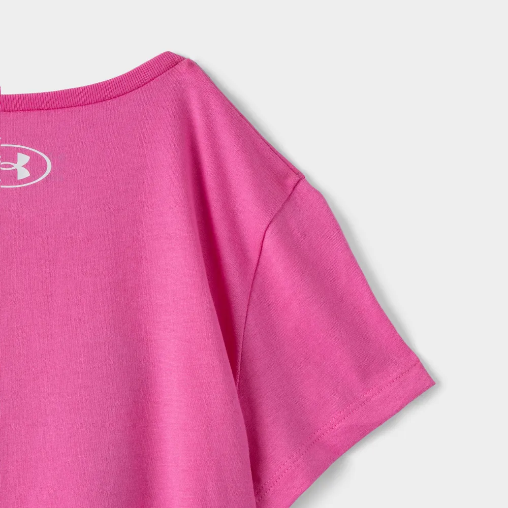 Under Armour Junior Girls' Sportstyle Graphic T-shirt Pink Edge / White