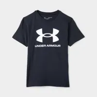 Under Armour Junior Boys' Sportstyle Logo T-shirt Pitch Grey / Black