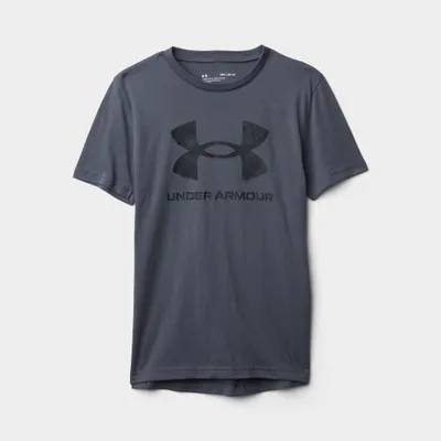 Under Armour Junior Boys' Sportstyle Logo T-shirt Pitch Grey / Black