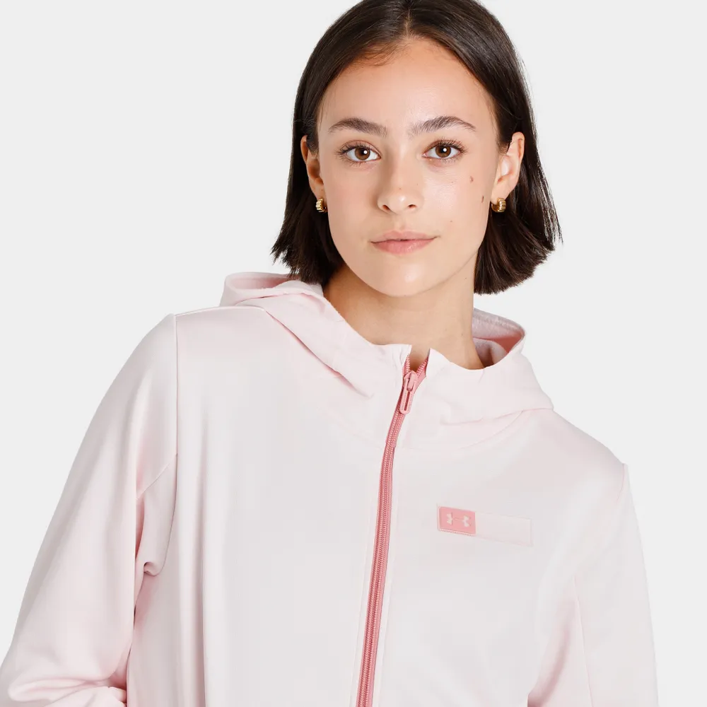 Under Armour Women’s Mixed Media Half Zip Hoodie / Pink