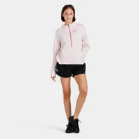 Under Armour Women’s Mixed Media Half Zip Hoodie / Pink