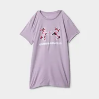 Under Armour Girls’ Tech Big Logo T-shirt Mauve Pink / White