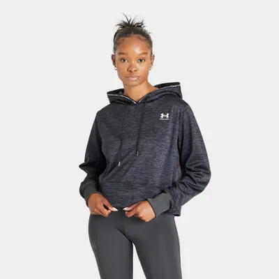 Under Armour Women’s Fleece Twist Pullover Hoodie Black / White