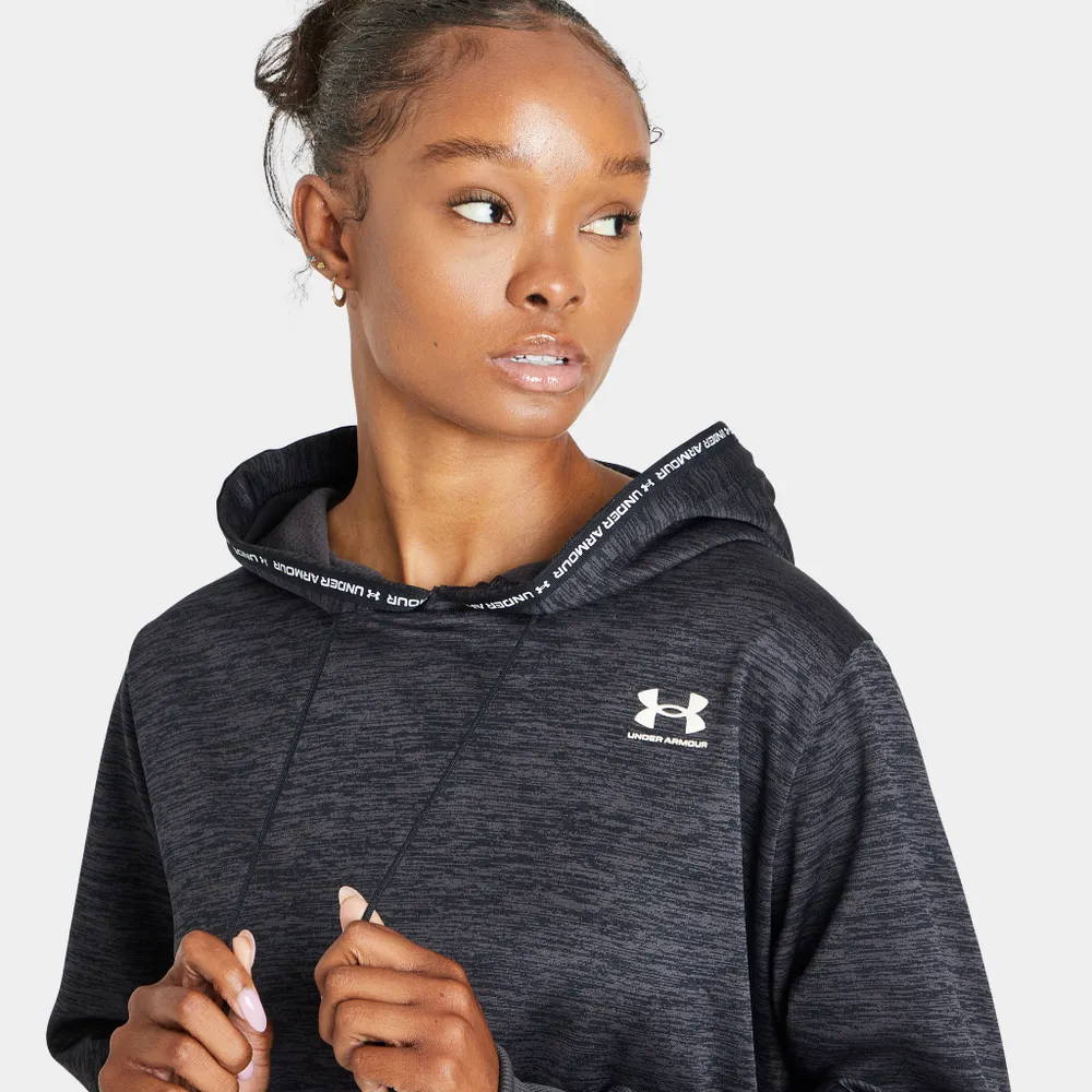 Under Armour Women’s Fleece Twist Pullover Hoodie Black / White