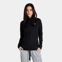 Under Armour Women’s Reflective Tech Quarter Zip Long Sleeve T-shirt Black / Metallic Silver