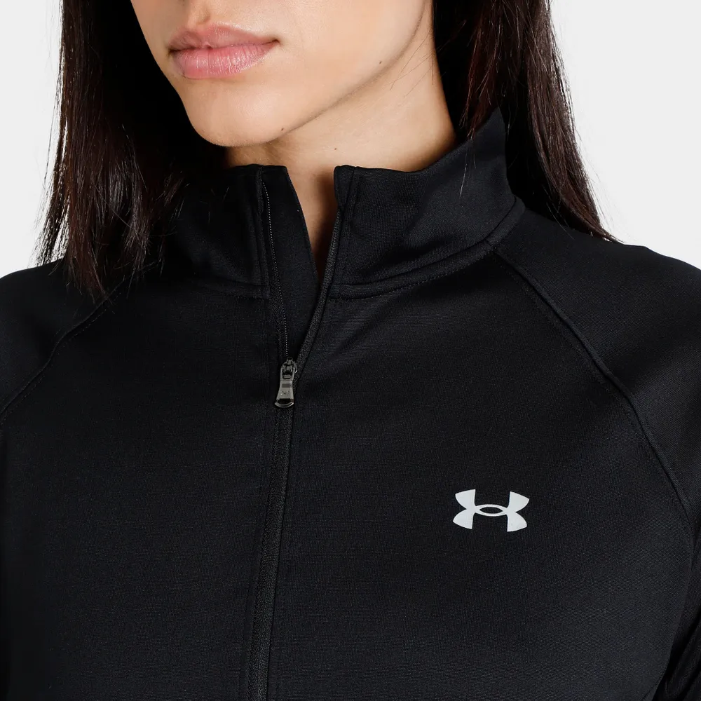 Under Armour Women’s Reflective Tech Quarter Zip Long Sleeve T-shirt Black / Metallic Silver