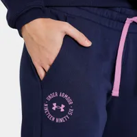 Under Armour Women’s Rival Fleece Crest Joggers Midnight Navy / Jellyfish