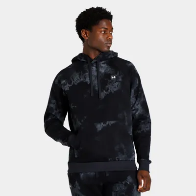 Under Armour Rival Fleece Dye Pullover Hoodie Black / Onyx White