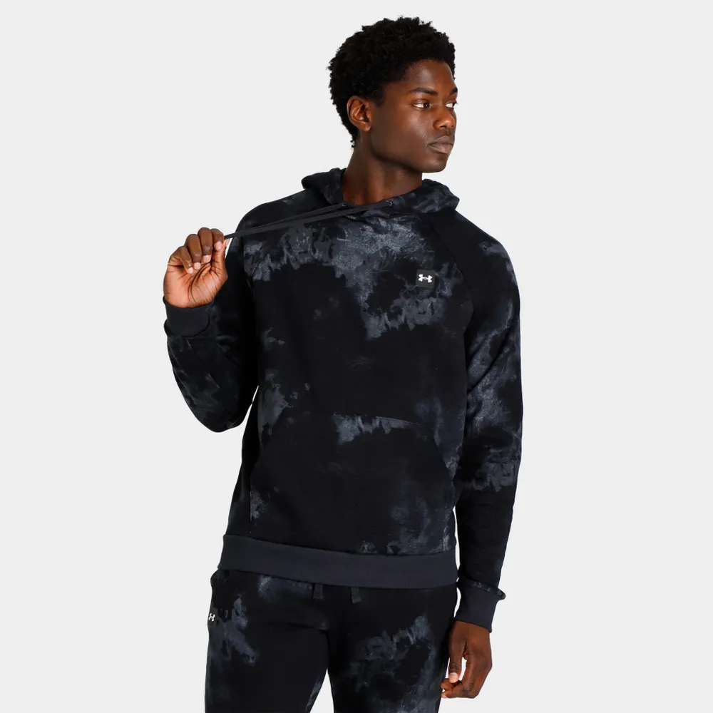 Under Armour Rival Fleece Dye Pullover Hoodie Black / Onyx White