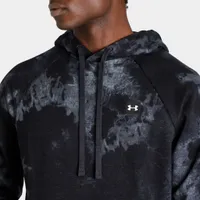 Under Armour Rival Fleece Dye Pullover Hoodie Black / Onyx White