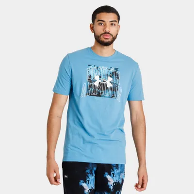 Under Armour Branded Box Print Fill T-shirt Chicago Blue / White