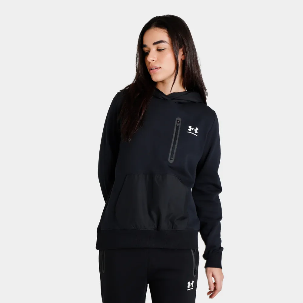 Under Armour Women’s Rival Fleece Pullover Hoodie Black / White