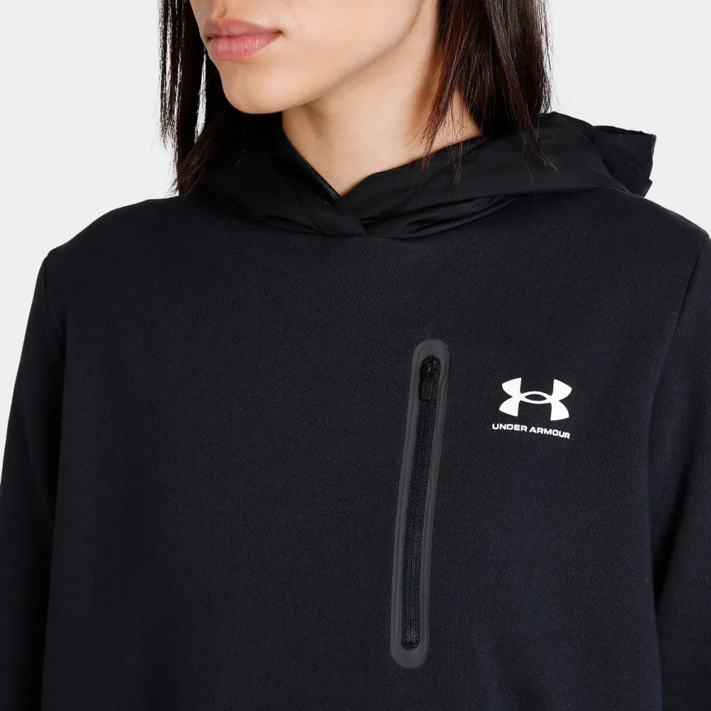 Under Armour Women’s Rival Fleece Pullover Hoodie Black / White