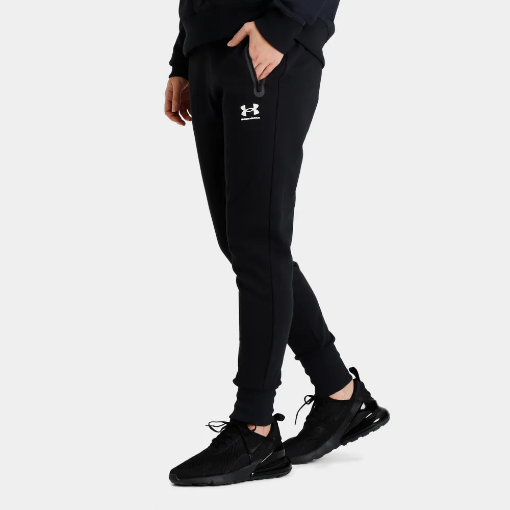 Under Armour Women’s Rival Fleece Track Pants Black / White