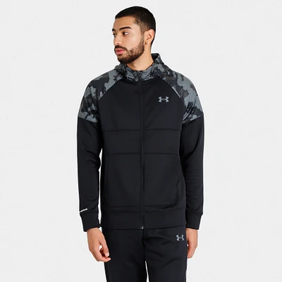 Under Armour Fleece Full Zip Printed Hoodie Black / Pitch Gray