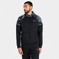 Under Armour Fleece Full Zip Printed Hoodie Black / Pitch Gray