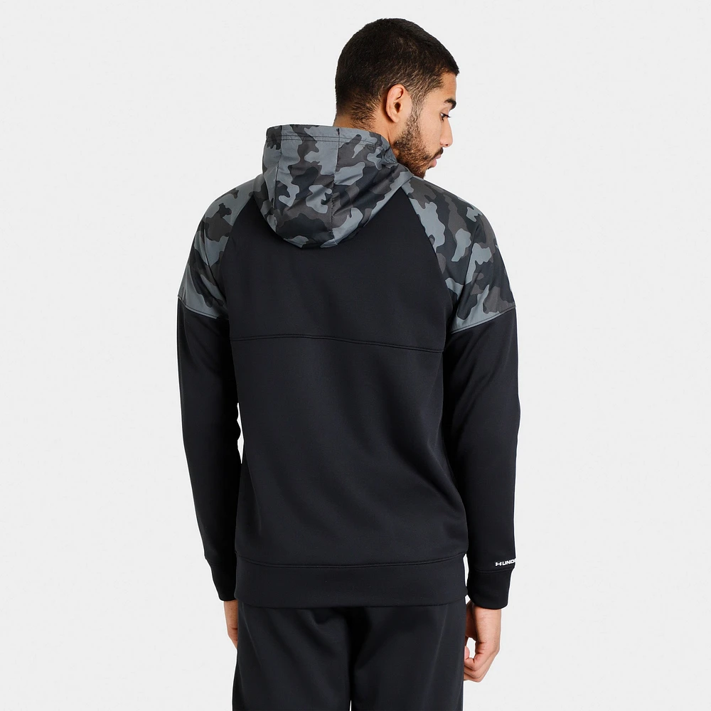 Under Armour Fleece Full Zip Printed Hoodie Black / Pitch Gray