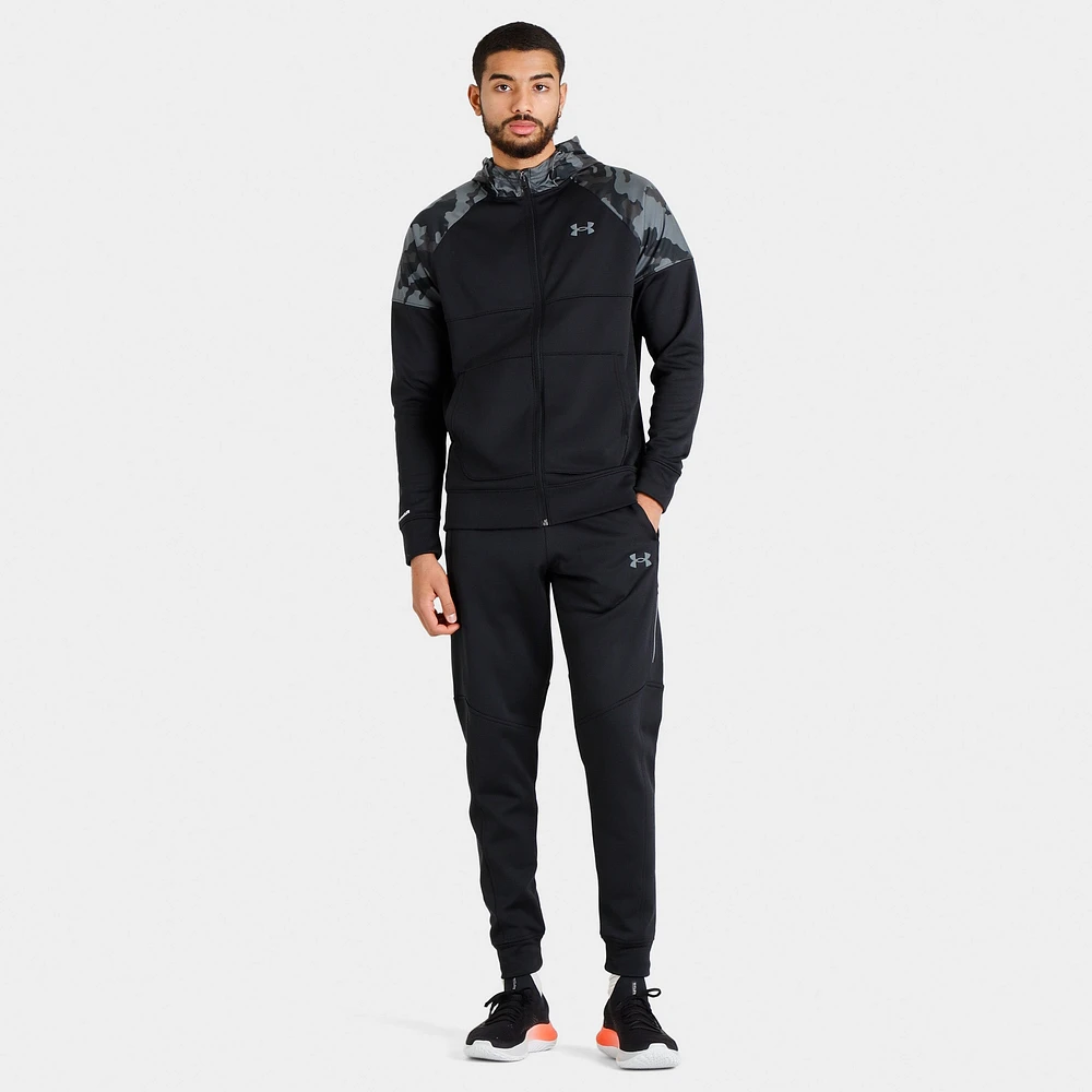 Under Armour Fleece Full Zip Printed Hoodie Black / Pitch Gray