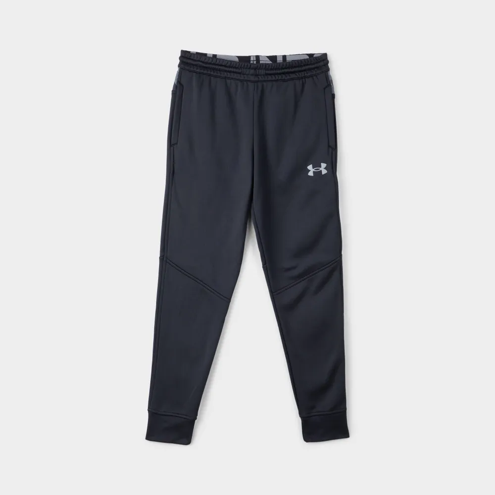 Under Armour Junior Boys’ Fleece Printed Joggers Black / Steel